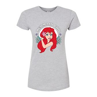 Juniors' Disney's The Little Mermaid Chic Fitted Tee