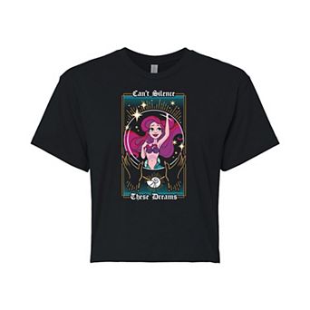 Juniors' Disney's The Little Mermaid Cant Silence Cropped Tee