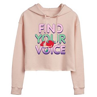 Juniors' Disney's The Little Mermaid Your Voice Cropped Hoodie