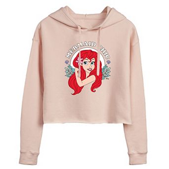 Juniors' Disney's The Little Mermaid Chic Cropped Hoodie