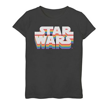 Girls 7-16 Star Wars Rainbow Drop Shadow Logo Graphic Tee