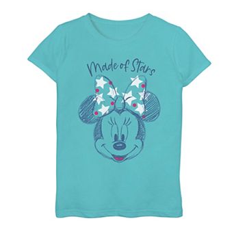 Disney's Minnie Mouse Girls Stars Bow Sketch Tee