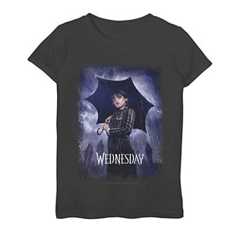 Girls Wednesday Addams TV Show Poster Graphic Tee