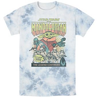 Men's The Mandalorian Comic-book Style Cover Bombard Wash Graphic Tee