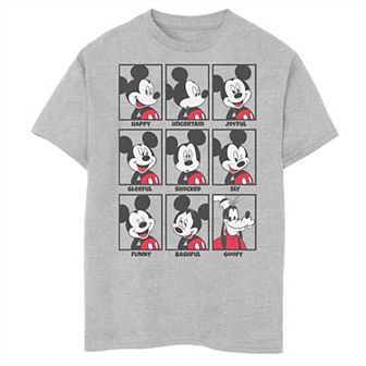 Disney's Mickey Mouse & Goofy Emotions Boys 8-20 Husky Tee