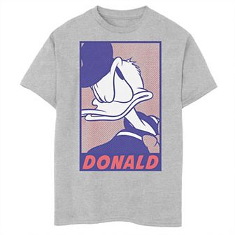 Disney's Donald Duck Boys 8-20 Comic Pop Dot Fill Portrait Husky Tee