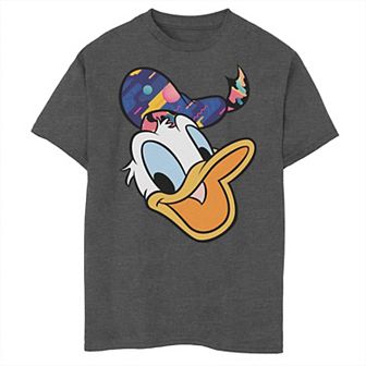 Disney's Donald Duck Boys 8-20 Head Portrait Abstract Hat Husky Tee