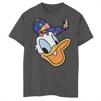 Disney's Donald Duck Boys 8-20 Head Portrait Abstract Hat Husky Tee