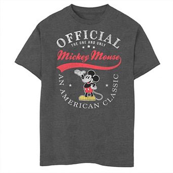 Disney's Mickey Mouse Boys 8-20 Classic Official The One & Only An American Mouse Husky Tee