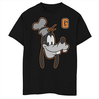 Disney's Goofy Boys 8-20 Varsity Letter Face Portrait Husky Tee