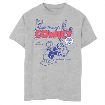 Disney's Donald Duck Boys 8-20 Retro Comic Cover Hat Husky Tee