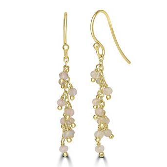 Gemistry 14k Gold Over Sterling Silver Gemstone Beaded Drop Earrings