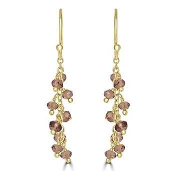 Gemistry 14k Gold Over Sterling Silver Gemstone Beaded Drop Earrings