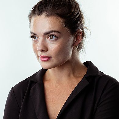 Gemistry 14k Gold Over Sterling Silver Gemstone Cluster Drop Earrings