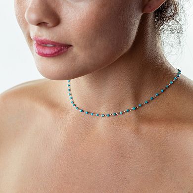 Gemistry Sterling Silver Turquoise Beaded Necklace