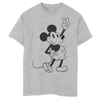 Disney's Mickey & Friends Boys 8-20 Mickey Peace Outline Husky Tee