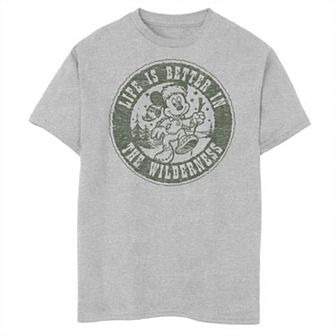 Disney's Mickey & Friends Boys 8-20 Life Is Better In The Wilderness Husky Tee