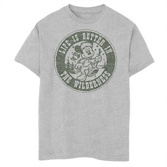 Disney's Mickey & Friends Boys 8-20 Life Is Better In The Wilderness Husky Tee