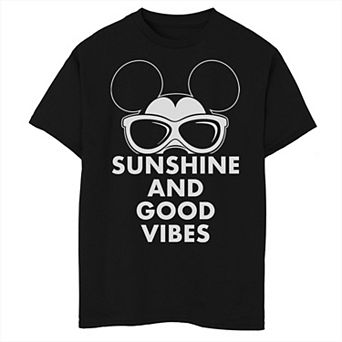 Disney's Mickey & Friends Boys 8-20 Mickey Sunshine & Good Feelings Husky Tee