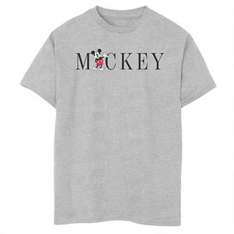 Disney's Mickey & Friends Boys 8-20 Mickey Mouse Simple Text Husky Tee
