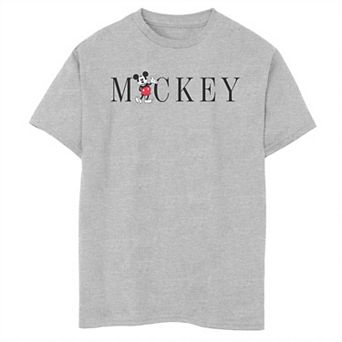 Disney's Mickey & Friends Boys 8-20 Mickey Mouse Simple Text Husky Tee