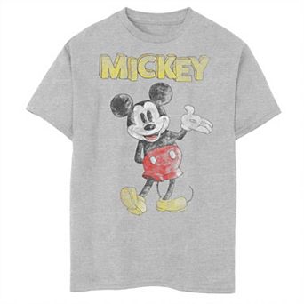 Disney's Mickey Boys 8-20 Distressed Husky Tee