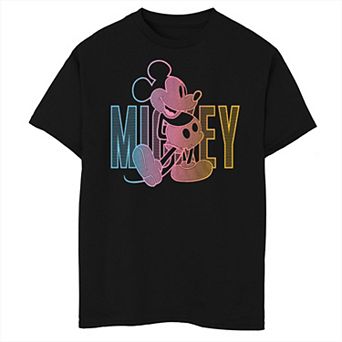 Disney's Mickey Boys 8-20 Gradient Outline Husky Tee