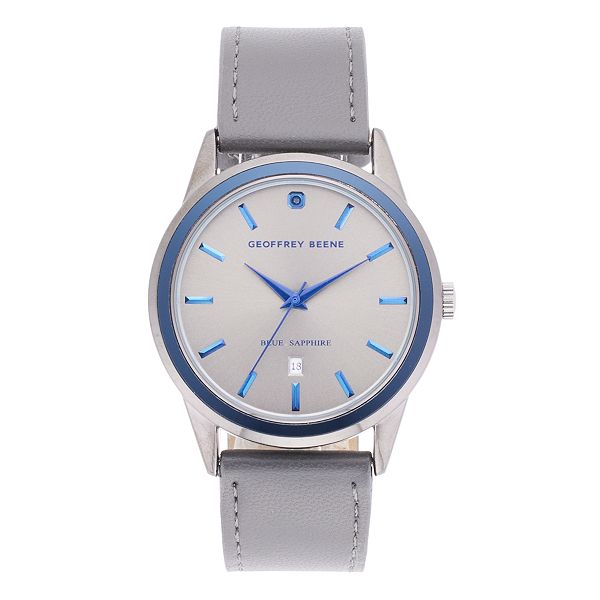 Geoffrey Beene Men's Genuine Blue Sapphire Strap Watch