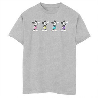 Disney's Mickey & Friends Boys 8-20 Mickey Mouse Neon Line Up Husky Tee