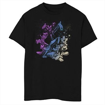 Disney's Mickey & Friends Boys 8-20 Graffiti Style Portrait Husky Tee
