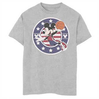 Disney's Mickey & Friends Boys 8-20 Mickey Basketball USA Husky Tee
