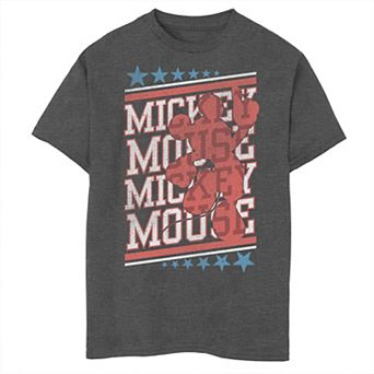 Disney's Mickey & Friends Boys 8-20 Mickey Mouse Americana Silhouette Husky Tee