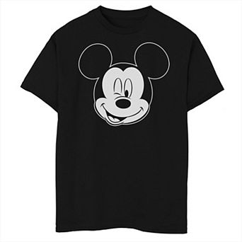 Disney's Mickey Mouse Boys 8-20 Outline Winking Face Husky Tee