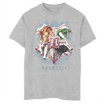 Boys 8-20 Harry Potter Hogwarts Crest Watercolor Husky Tee