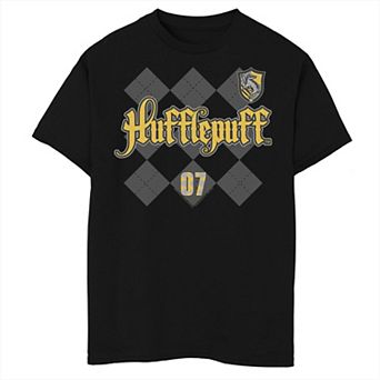 Boys 8-20 Harry Potter Hufflepuff Plaid Chest Logo Husky Tee