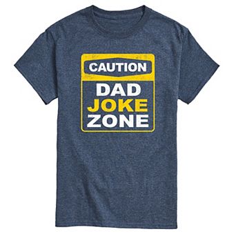 Men's Caution Dad Joke Zone Graphic Tee