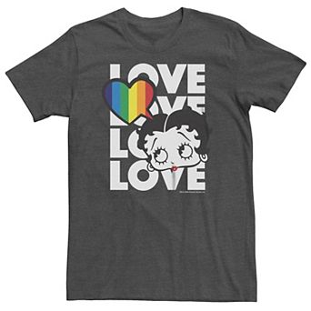 Big & Tall Betty Boop Pride Thinking Love Graphic Tee