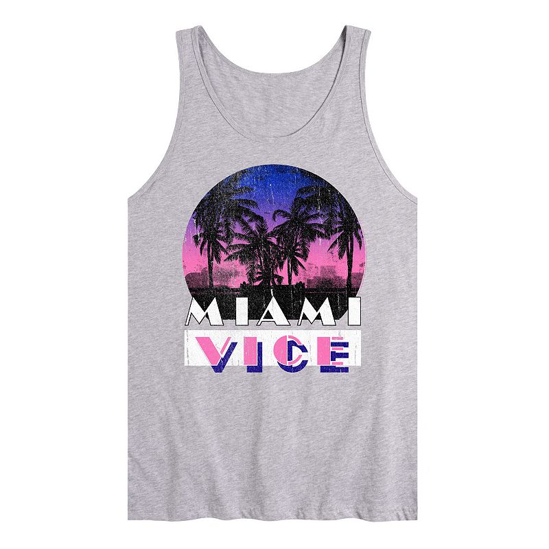Licensed Character Men's Miami Vice That Life Tank Top, Size: Medium, Gray