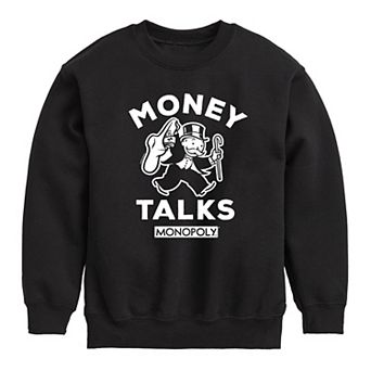 Boys 8-20 Monopoly Money Talks Crew Fleece Sweatshirt