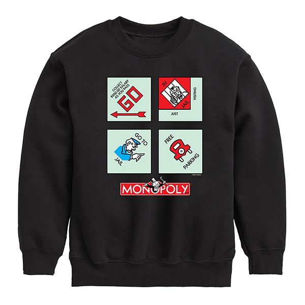 Boys 8-20 Monopoly Corner Squares Crew Fleece Sweatshirt