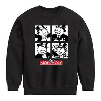 Boys 8-20 Monopoly Grid Crew Fleece Sweatshirt