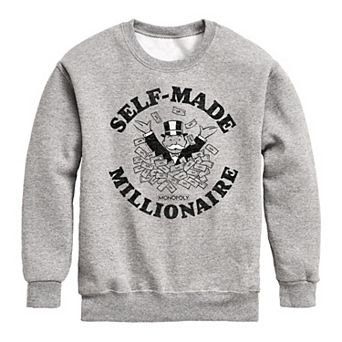 Boys 8-20 Monopoly Self Made Crew Fleece Sweatshirt