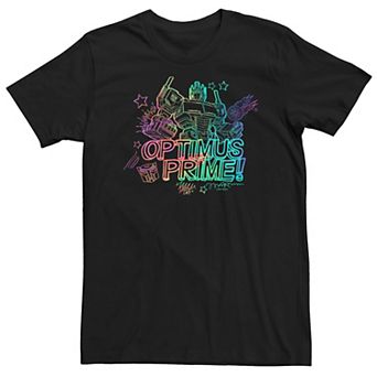 Big & Tall Transformers Pride Optimus Prime Graphic Tee