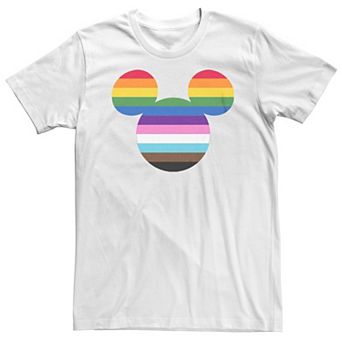 Disney's Mickey Mouse Big & Tall Rainbow Filled Head Graphic Tee