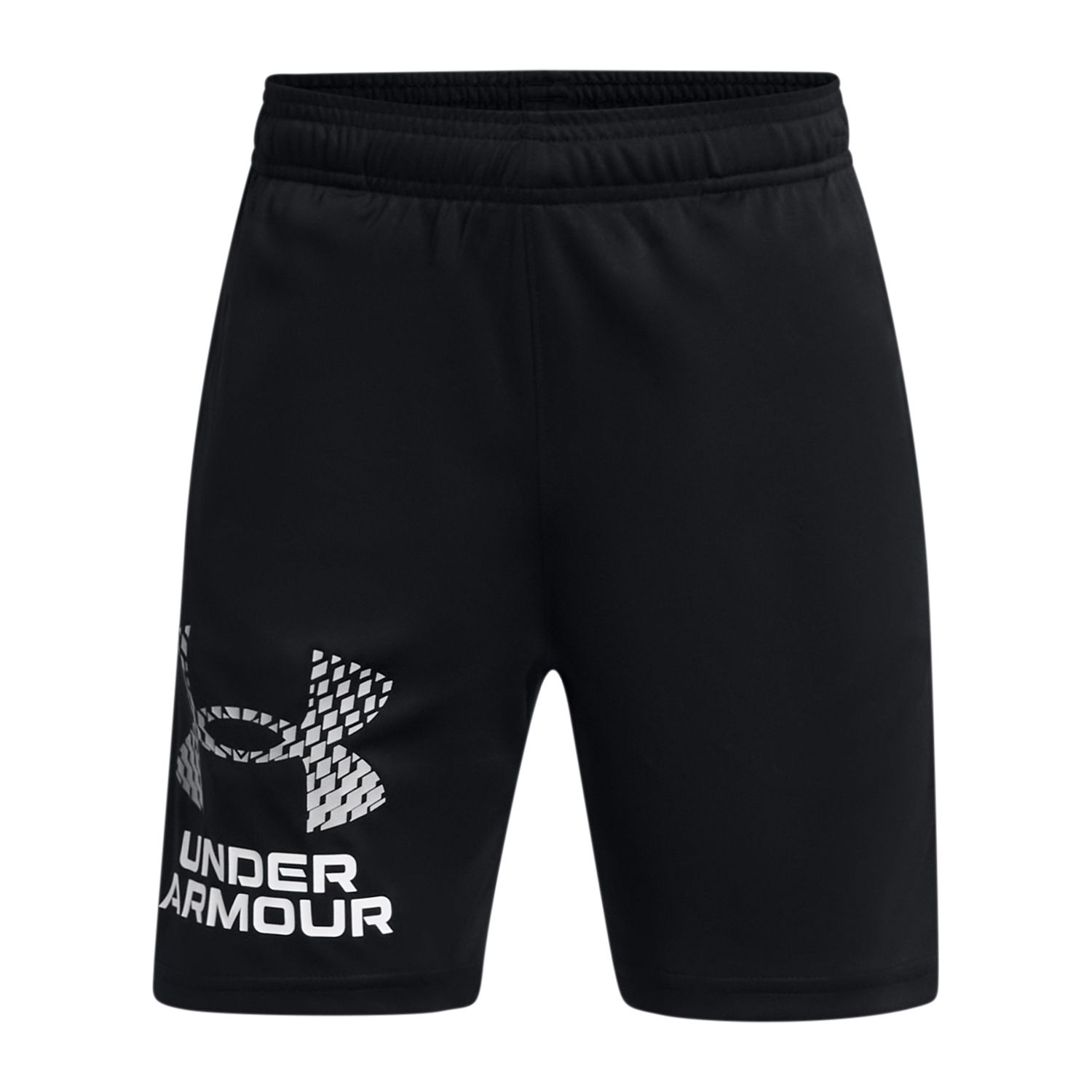 Шорты Under Armour Tech™ Logo Shorts in Regular & Husky для мальчиков, цвет: Чёрный серый