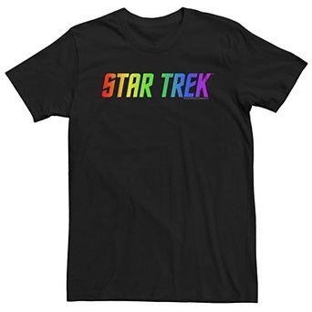 Big & Tall Star Trek Pride Rainbow Logo Graphic Tee