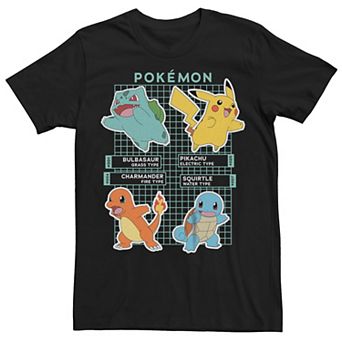 Men's Pokemon Starters Grid Tee