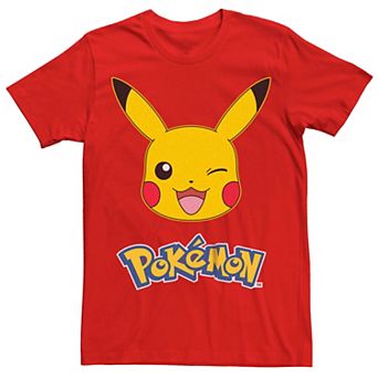 Men's Pokemon Pikachu Winky Face Tee