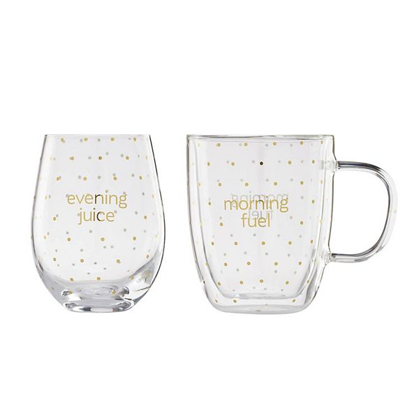 Be Rooted Early Mornings & Late Nights Coffee Mug & Wine Glass Set