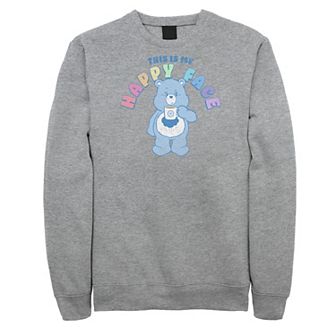 Big & Tall Care Bears This Is My Happy Face Fleece Sweatshirt